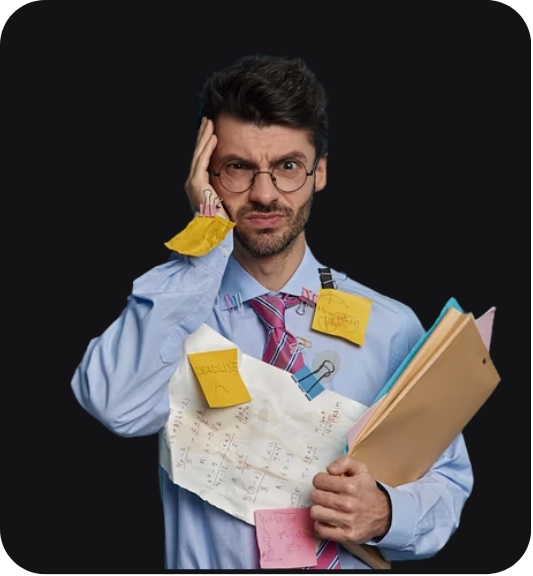 Vendedor que não consegue organizar o processo, a agenda, e também o CRM